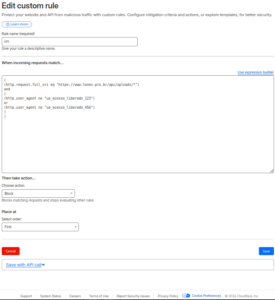 Criação de regra via o expression builder - simples